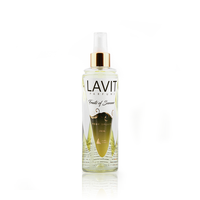 Body Mist Fruits of Summer - inspirado en Flor del Sol, Lavit Parfums. Fragancia femenina floral y frutal con un aroma vibrante y tropical.
