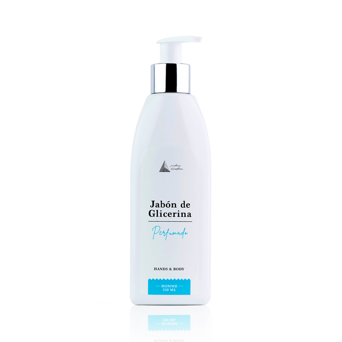 Jabón de glicerina perfumado para hombre Parfums d' Parfums, 250 ml, hidratante y aromático. Distribuido por Essenciel.